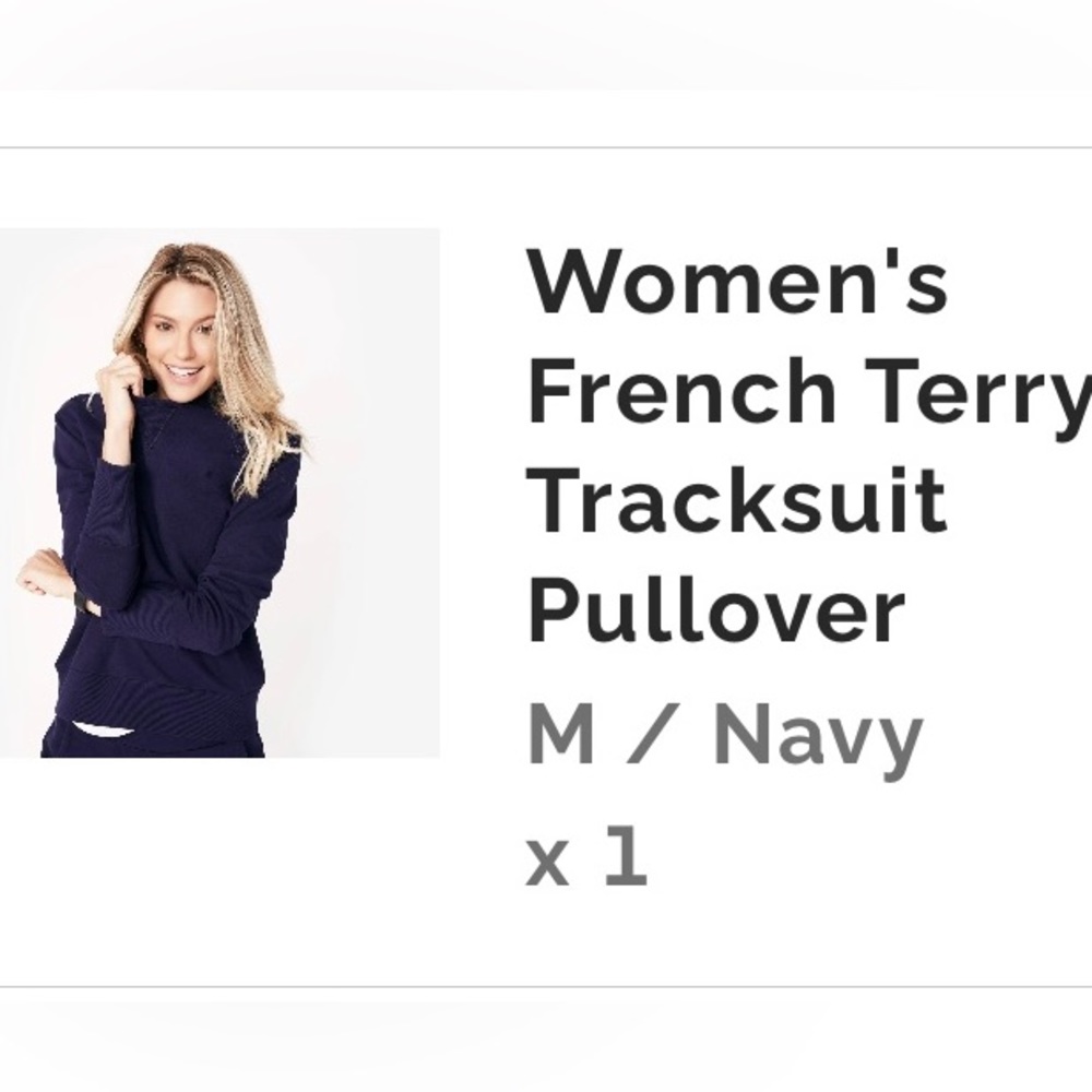 Figs Navy Blue Pullover Sweatshirt